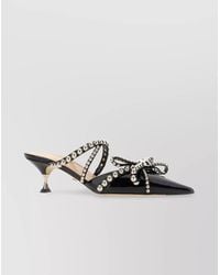 Mach & Mach - Studded Patent Leather Mules - Lyst