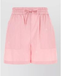 Burberry - Embroidered Poplin Knee-Length Shorts - Lyst