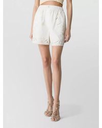 forte_forte - Embroidered Cotton Tailored Shorts - Lyst