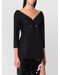 Alberta Ferretti - Wool V-Neck Jacket - Lyst
