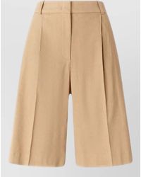 Pinko - Tailored Shorts Belt Loops Pockets Pleats - Lyst