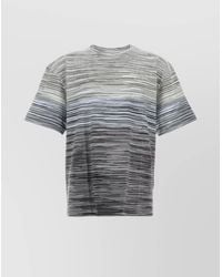 Missoni - Crew Neck Striped Cotton T-Shirt - Lyst
