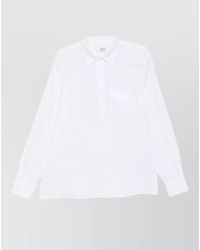 Aspesi - Long Sleeve Shirt Straight Cut Nylon Silk - Lyst