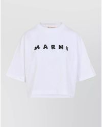 Marni - Cotton Oversized Logo-Print T-Shirt - Lyst