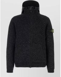 Stone Island - Cotton Blend Hooded Reversible Jacket - Lyst