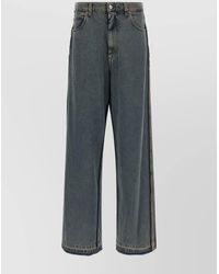 MM6 by Maison Margiela - Denim High-Rise Wide-Leg Jeans - Lyst