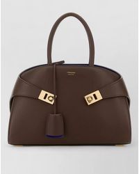 Ferragamo - Medium Structured Handbag Top Handles - Lyst