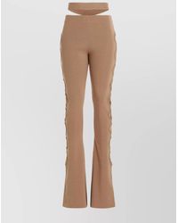ANDREADAMO - Flared Trousers With Cut-Out And Ribbed Texture - Lyst