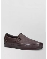 Vans - Leather Checkerboard Slip-On Sneakers - Lyst