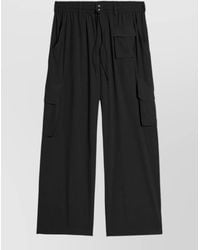 Y-3 - Wide Leg Cargo Trousers Elastic Waistband - Lyst