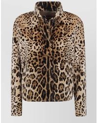 Max Mara - Velvet Animal Print Boxy Jacket - Lyst