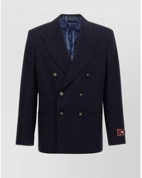 Etro - Cashmere Single Breasted Blazer - Lyst