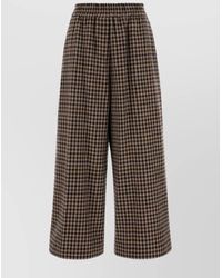 Weekend by Maxmara - Wool Blend Ebe Wide-Leg Pant With Embroidery - Lyst