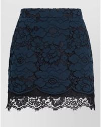 Patou - High Waist Midi Skirt Silk Lace - Lyst