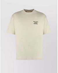 Drole de Monsieur - Crew-Neck Cotton T-Shirt Slogan Print - Lyst