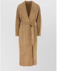 Fendi - Suede Single-Breasted Coat - Lyst