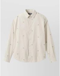 Jacquemus - Simon Long Sleeves Striped Collar Shirt - Lyst