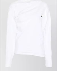 Vivienne Westwood - Asymmetric Neck Long Sleeve Shoulder Top - Lyst