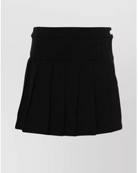 Palm Angels - Cotton Pleated Monogram Mini Skirt - Lyst