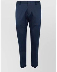 Paul Smith - Tailored Trousers Belt Loops Cuffed Hem - Lyst