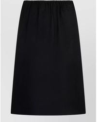 MM6 by Maison Margiela - Satin Midi A-Line Skirt - Lyst