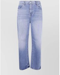 7 For All Mankind - "Calie" Straight Ankle Fancy With Raw Cut - Lyst