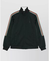 Gucci - High Collar Jacket Ribbed Cuffs Stripes - Lyst