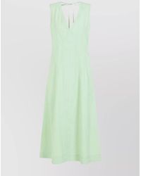 Bottega Veneta - Compact Cotton Midi Dress - Lyst