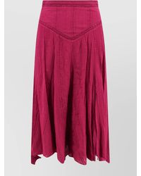 Isabel Marant - Cotton And Viscose Midi Skirt - Lyst