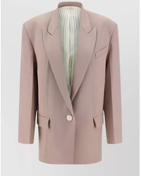 The Attico - Oversize Glen Blazer Wool Jacket - Lyst