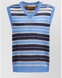 Marni - Mohair Blend V-Neck Sleeveless Sweater - Lyst