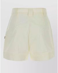 Woolrich - High Waist Poplin Shorts Belt Loops - Lyst