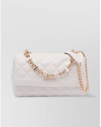 Liu Jo - Quilted Chain Strap Logo Crossbody Bag - Lyst