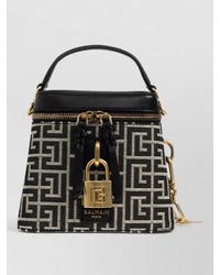 Balmain - Pulse Vanity Mini Jacquard Canvas Bag - Lyst
