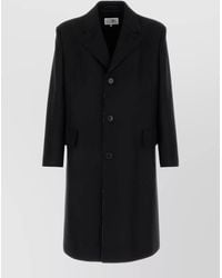 MM6 by Maison Margiela - Long Wool Blend Coat Single Breasted - Lyst