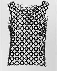 Niccolò Pasqualetti - Carta Tank Top Geometric Lace Embroidery - Lyst
