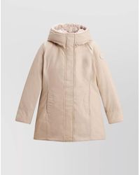 Woolrich - Parka Coat With Faux Fur-Trimmed Hood - Lyst