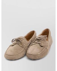 Tod's - Suede Gommino Boat Loafer Shoes - Lyst