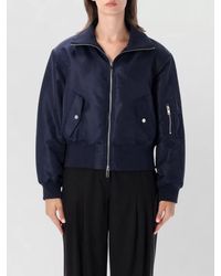 Frankie Shop - Cropped Bomber Jacket Long Sleeves Pockets - Lyst