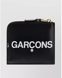 Comme des Garçons - Leather Logo-Print Zip Wallet - Lyst