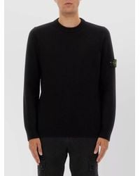 Stone Island - Crew Neck Sweater With Ribbed Cuffs And Hem - Lyst