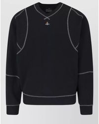 Vivienne Westwood - Sweatshirt Contrast Stitching Ribbed Cuffs Hem Neckline - Lyst