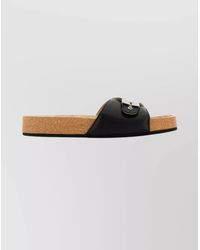 Balenciaga - Calf Leather Flat Sandals - Lyst