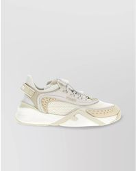 Fendi - Mesh And Suede Low-Top Sneakers - Lyst