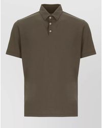 Zanone - Cotton Polo Shirt Straight Cut Short Sleeves - Lyst