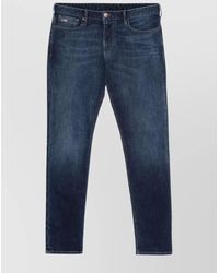 Emporio Armani - Belt Loops Five-Pocket Faded Jeans - Lyst