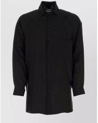 Yohji Yamamoto - Cellulose Shirt With Button-Down Collar And Chest Pocket - Lyst