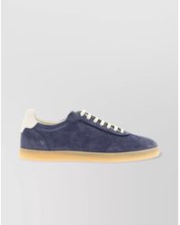 Brunello Cucinelli - Suede Sneakers With Round Toe And Rubber Sole - Lyst