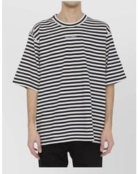 Dolce & Gabbana - Striped Relaxed-Fit Short-Sleeve Cotton T-Shirt - Lyst