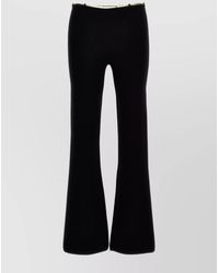 Alexander Wang - 'Chain Nameplate' Flared High Waist Ribbed Pants - Lyst